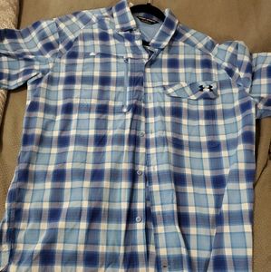 Carolinac blue under armour button down shirt